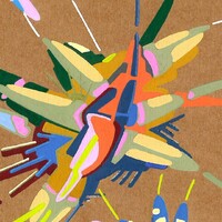 sans titre 
 2018-039. Acrylique sur papier kraft. 29.7 x 21 cm. 
2018 – Dominique Vial