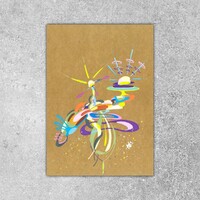 sans titre 
 2018-040. Acrylique sur papier kraft. 21 x 29.7 cm. 
2018 – Dominique Vial