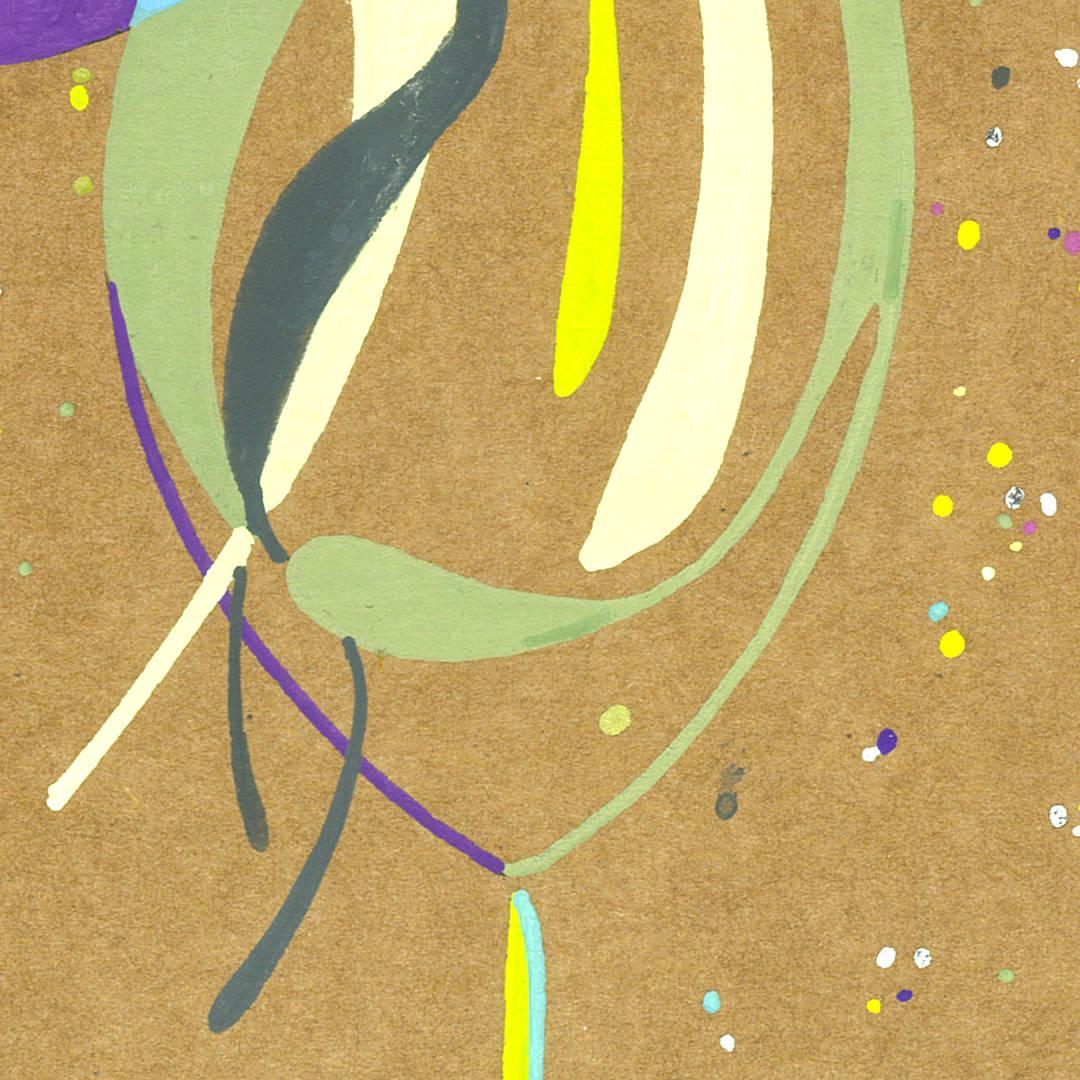 sans titre 
 2018-040. Acrylique sur papier kraft. 21 x 29.7 cm. 
2018 – Dominique Vial