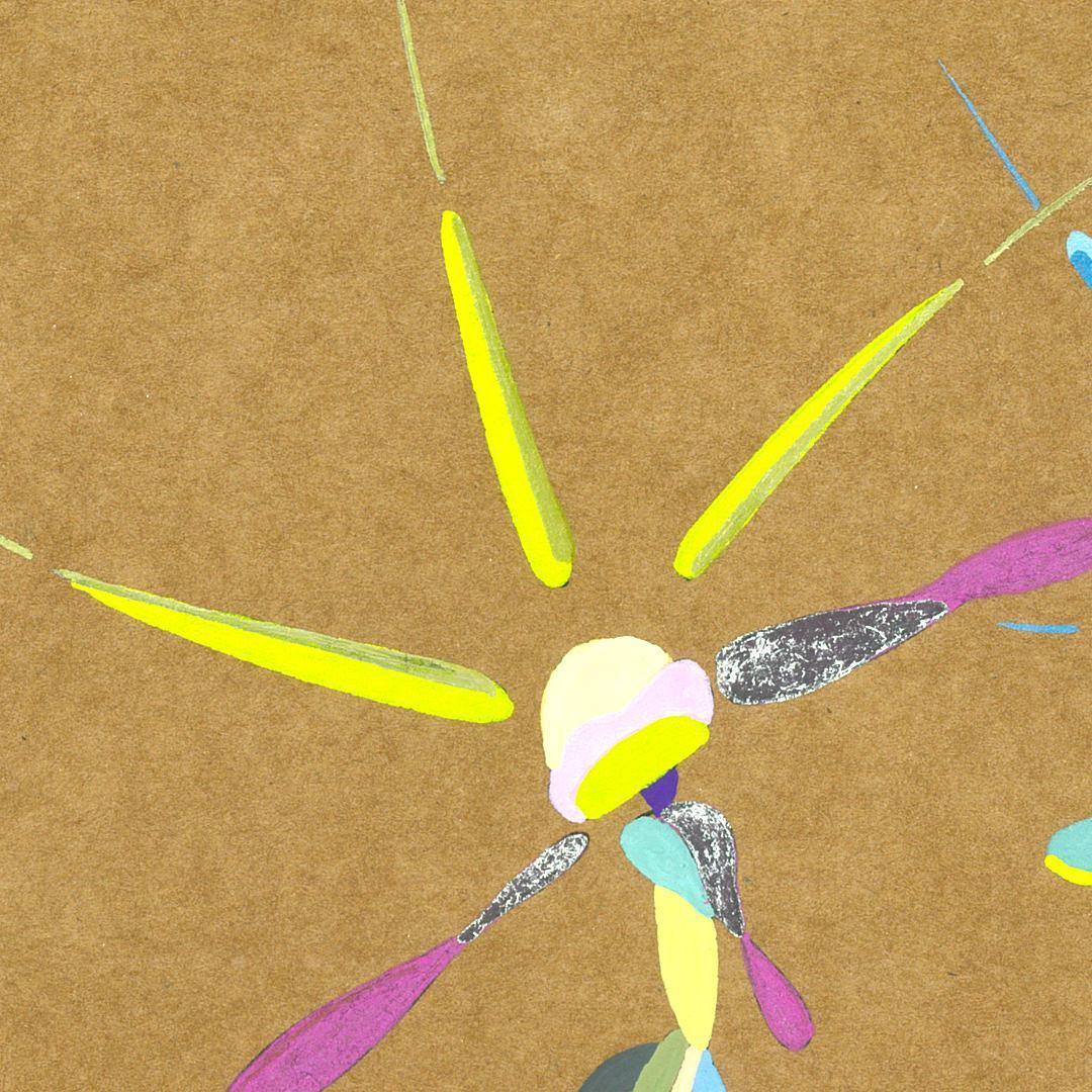 sans titre 
 2018-040. Acrylique sur papier kraft. 21 x 29.7 cm. 
2018 – Dominique Vial