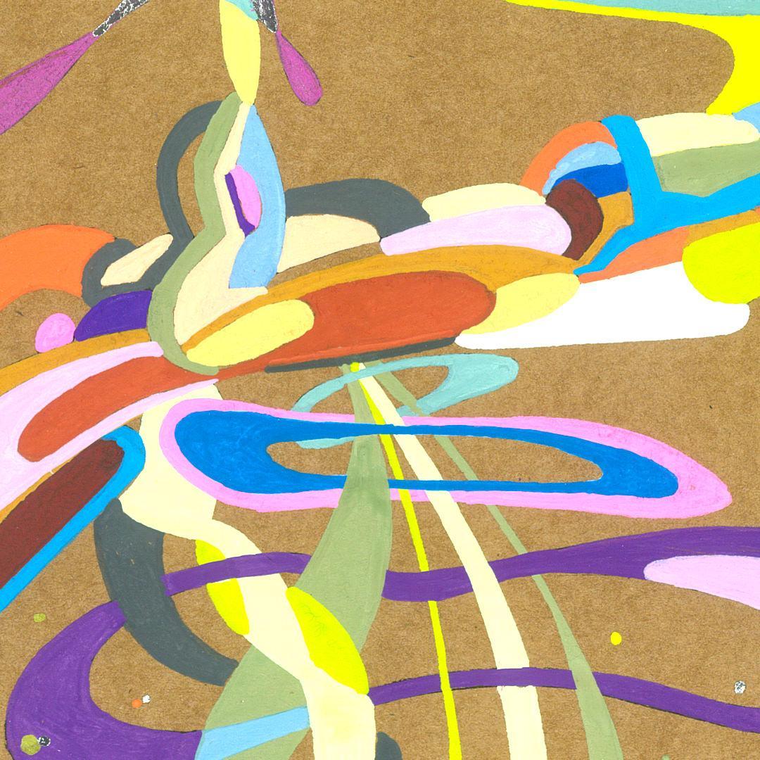 sans titre 
 2018-040. Acrylique sur papier kraft. 21 x 29.7 cm. 
2018 – Dominique Vial