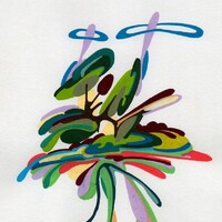 sans titre 
 2018-045. Acrylique sur papier. 14.8 x 21 cm. 
2018 – Dominique Vial