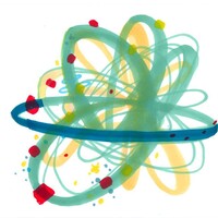 sans titre 
 2018-047. Encre à base d’alcool, sur papier Hot Press – Studio Watercolour Fabriano. 25.4 x 20.3 cm. 
2018 – Dominique Vial