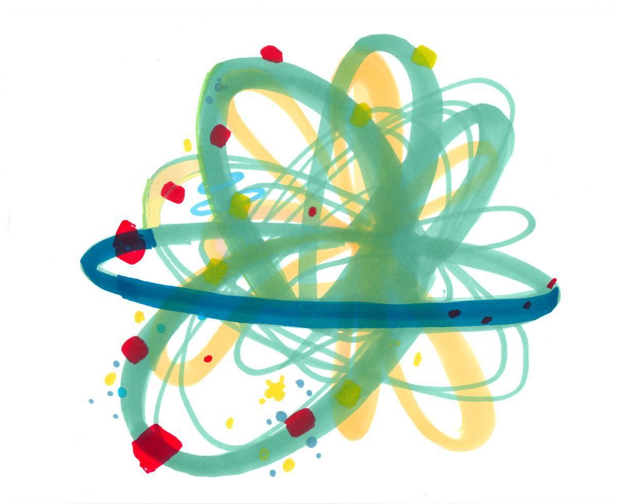 sans titre 
 2018-047. Encre à base d’alcool, sur papier Hot Press – Studio Watercolour Fabriano. 25.4 x 20.3 cm. 
2018 – Dominique Vial