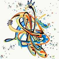 sans titre 
 2018-048. Acrylique sur papier Hot Press – Studio Watercolour Fabriano. 20.3 x 25.4 cm. 
2018 – Dominique Vial