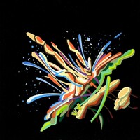 sans titre 
 2018-049. Acrylique sur papier Black Black Fabriano. 20 x 20 cm. 
2018 – Dominique Vial