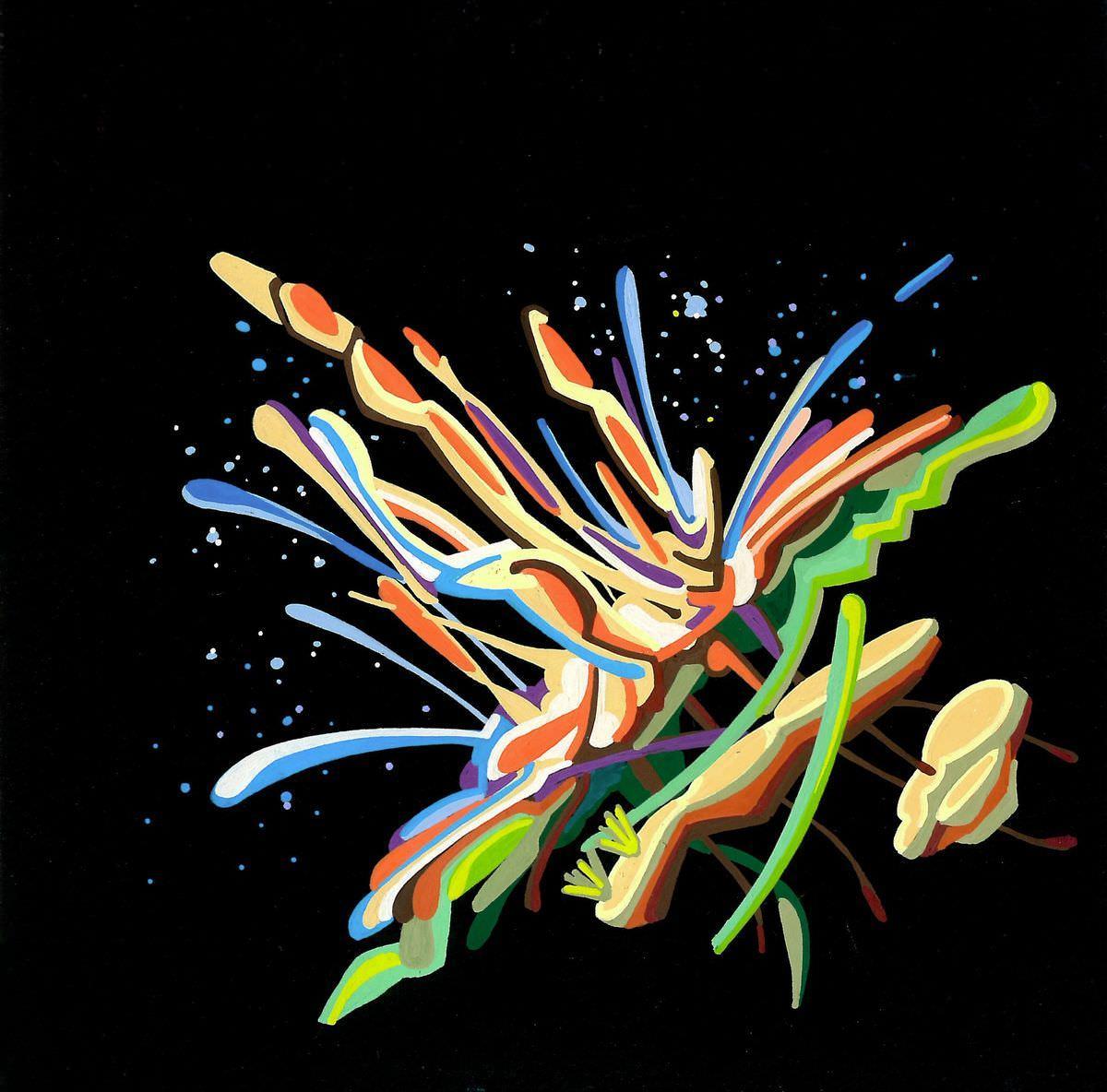 sans titre 
 2018-049. Acrylique sur papier Black Black Fabriano. 20 x 20 cm. 
2018 – Dominique Vial