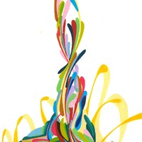 sans titre 
 2018-050. Acrylique sur papier Hot Press – Studio Watercolour Fabriano. 15 x 22 cm. 
2018 – Dominique Vial