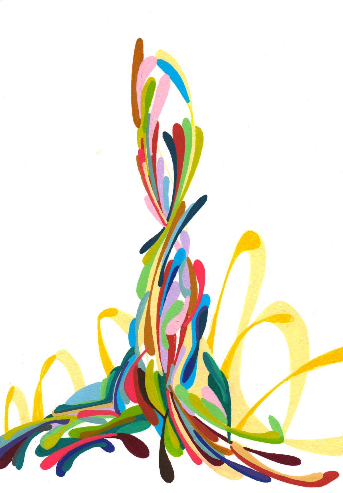 sans titre 
 2018-050. Acrylique sur papier Hot Press – Studio Watercolour Fabriano. 15 x 22 cm. 
2018 – Dominique Vial