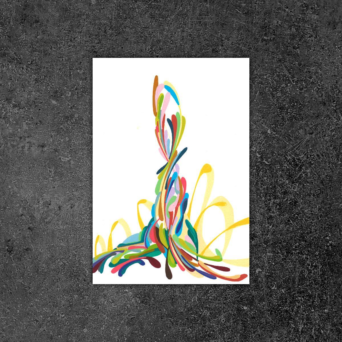 sans titre 
 2018-050. Acrylique sur papier Hot Press – Studio Watercolour Fabriano. 15 x 22 cm. 
2018 – Dominique Vial