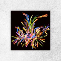 sans titre 
 2018-051. Acrylique sur papier Black Black Fabriano. 20 x 20 cm. 
2018 – Dominique Vial