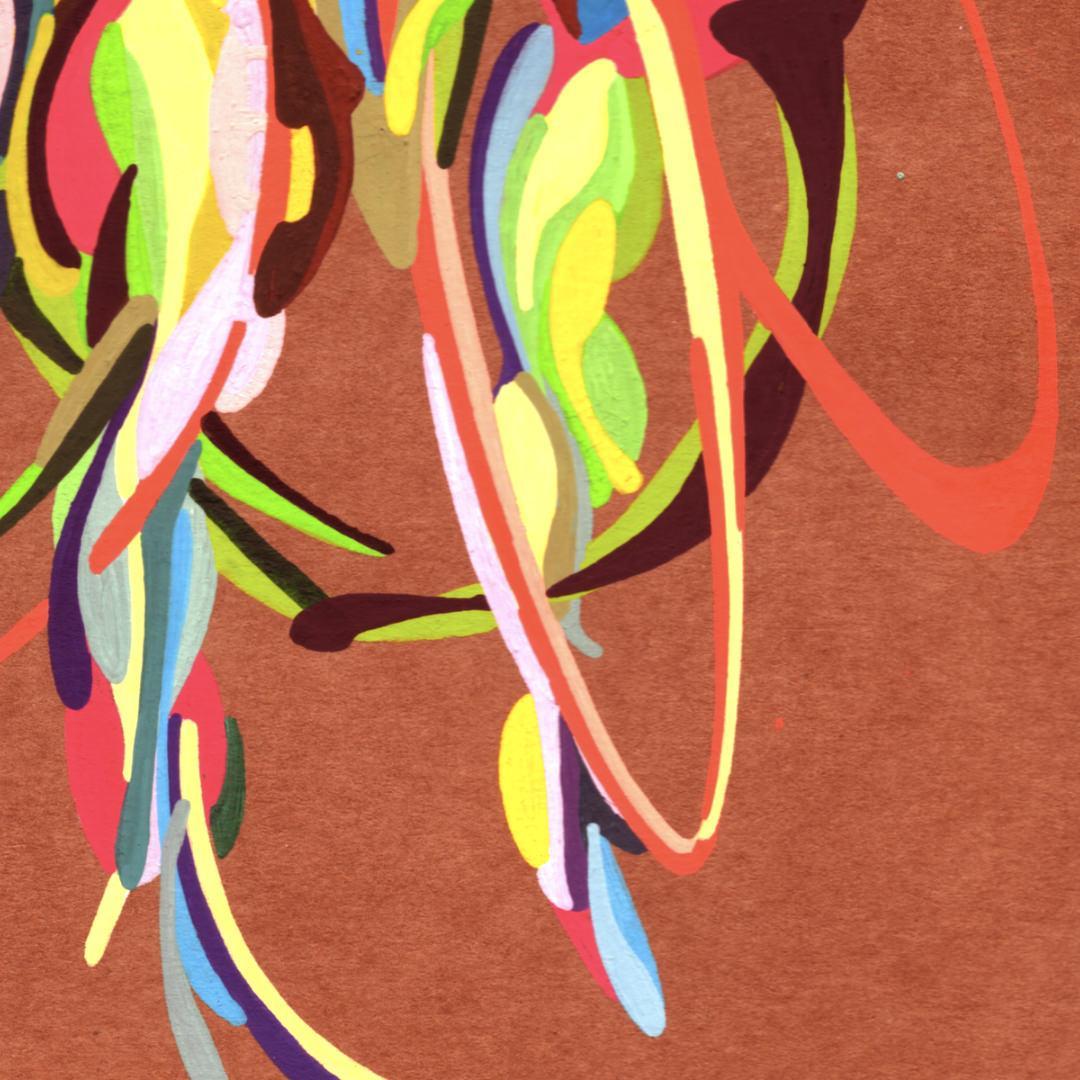 sans titre 
 2018-052. Acrylique sur papier kraft. 21 x 29.7 cm. 
2018 – Dominique Vial