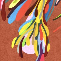 sans titre 
 2018-052. Acrylique sur papier kraft. 21 x 29.7 cm. 
2018 – Dominique Vial