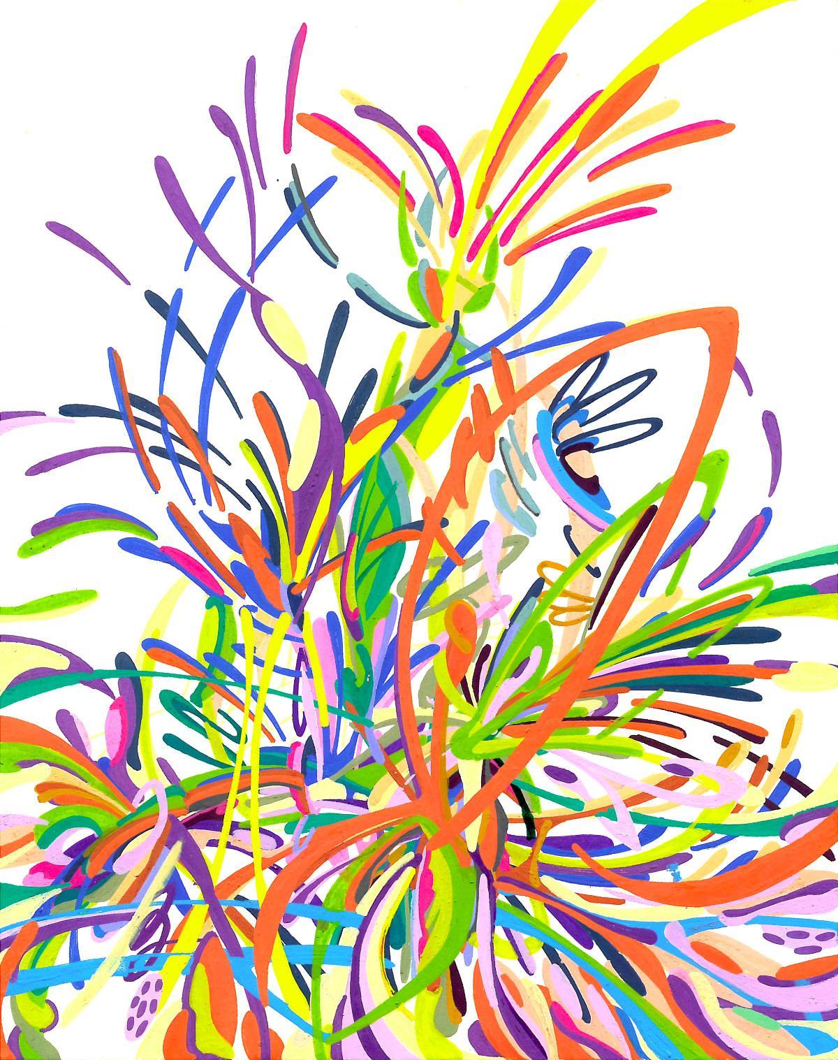 sans titre 
 2018-053. Acrylique sur papier Hot Press – Studio Watercolour Fabriano. 20.3 x 25.4 cm. 
2018 – Dominique Vial