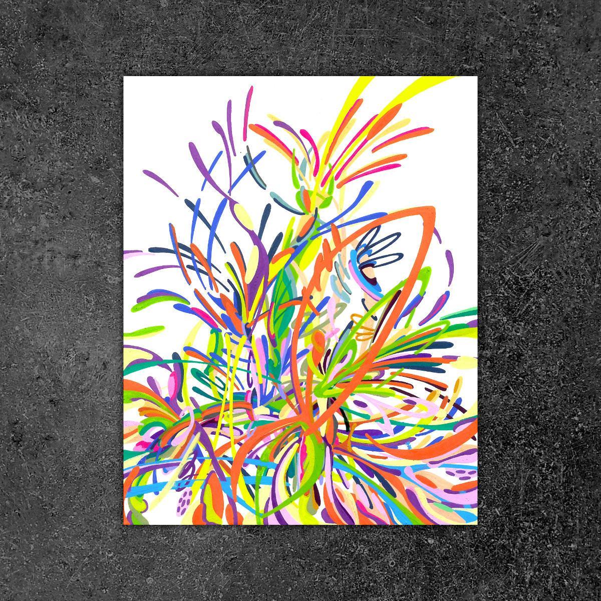 sans titre 
 2018-053. Acrylique sur papier Hot Press – Studio Watercolour Fabriano. 20.3 x 25.4 cm. 
2018 – Dominique Vial