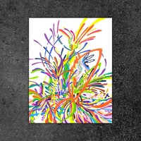 sans titre 
 2018-053. Acrylique sur papier Hot Press – Studio Watercolour Fabriano. 20.3 x 25.4 cm. 
2018 – Dominique Vial