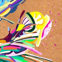 sans titre 
 2018-055. Acrylique sur papier kraft. 29.7 x 21 cm. 
2018 – Dominique Vial