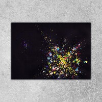 sans titre 
 2018-057. Acrylique sur papier noir Molotow. 29.7 x 21 cm. 
2018 – Dominique Vial