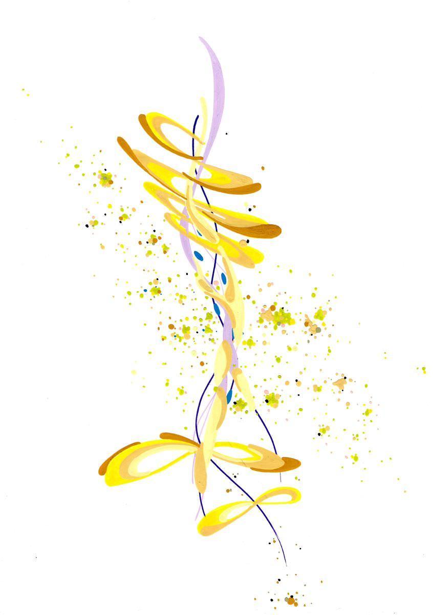 sans titre 
 2018-058. Acrylique sur papier bristol. 21 x 29.7 cm. 
2018 – Dominique Vial