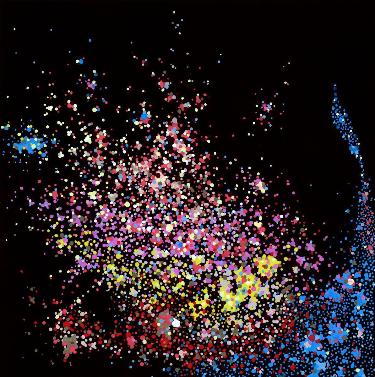 sans titre 
 2018-059. Acrylique sur papier Black Black Fabriano. 20 x 20 cm. 
2018 – Dominique Vial