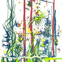 No score After Extra Time. Acrylique sur toile. 30 x 100 cm. 
2018 – Dominique Vial