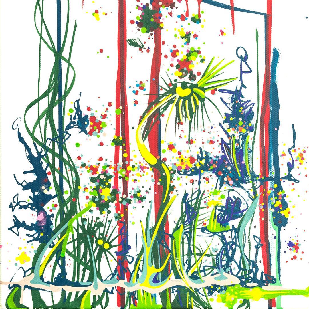 No score After Extra Time. Acrylique sur toile. 30 x 100 cm. 
2018 – Dominique Vial