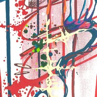 No score After Extra Time. Acrylique sur toile. 30 x 100 cm. 
2018 – Dominique Vial