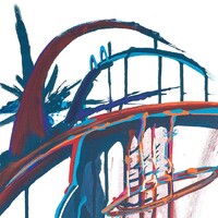 No score After Extra Time. Acrylique sur toile. 30 x 100 cm. 
2018 – Dominique Vial