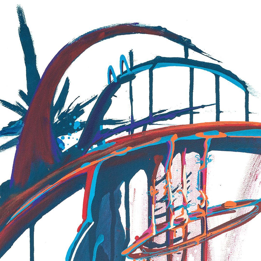 No score After Extra Time. Acrylique sur toile. 30 x 100 cm. 
2018 – Dominique Vial