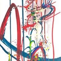 No score After Extra Time. Acrylique sur toile. 30 x 100 cm. 
2018 – Dominique Vial