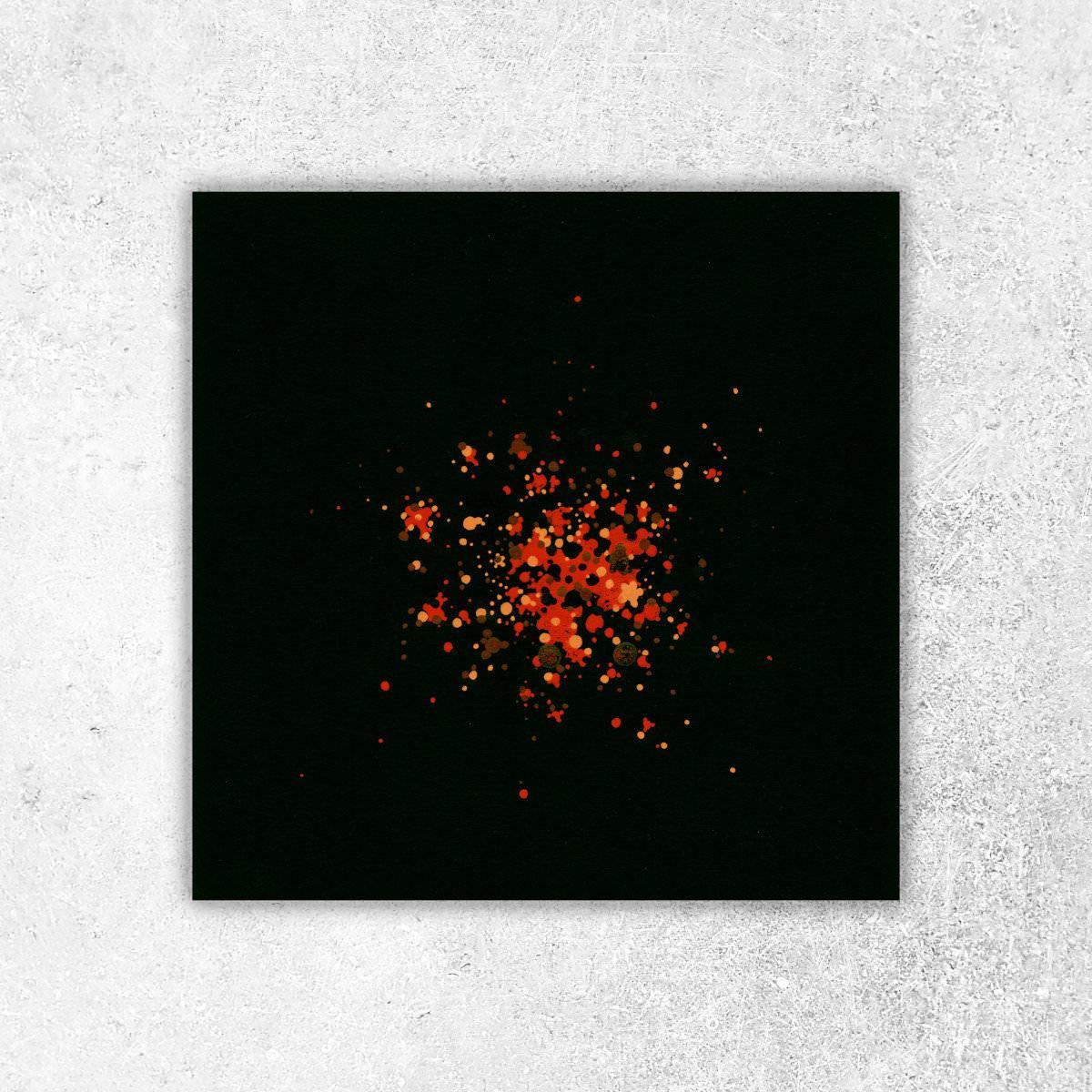 sans titre 
 2018-063. Acrylique sur papier Black Black Fabriano. 20 x 20 cm. 
2018 – Dominique Vial