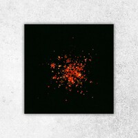 sans titre 
 2018-063. Acrylique sur papier Black Black Fabriano. 20 x 20 cm. 
2018 – Dominique Vial