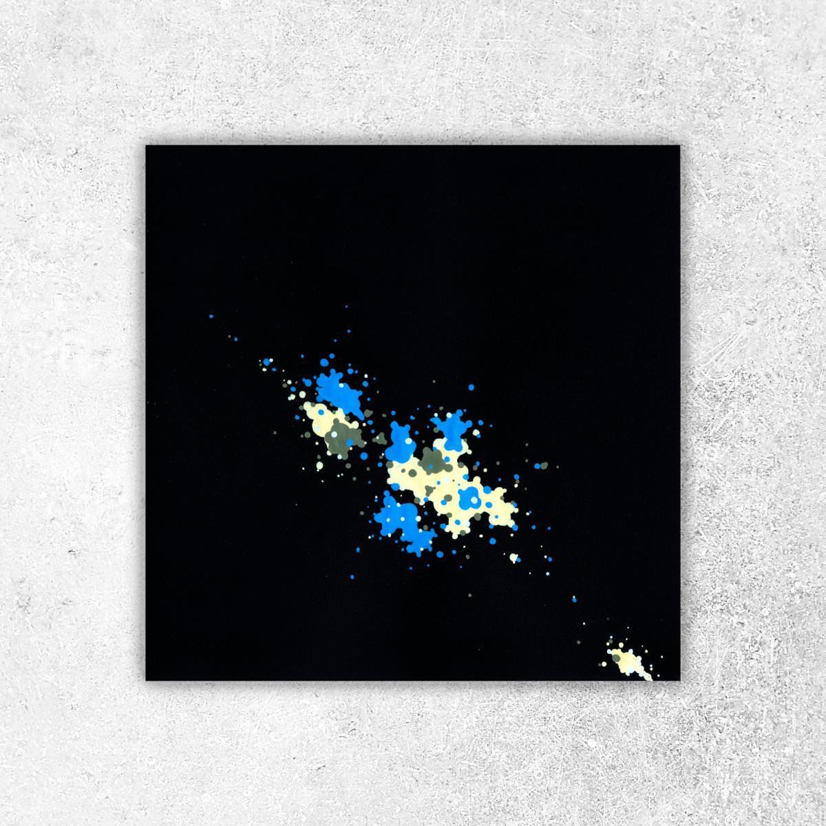 sans titre 
 2018-064. Acrylique sur papier Black Black Fabriano. 20 x 20 cm. 
2018 – Dominique Vial