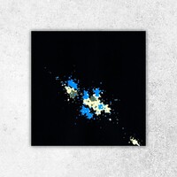 sans titre 
 2018-064. Acrylique sur papier Black Black Fabriano. 20 x 20 cm. 
2018 – Dominique Vial