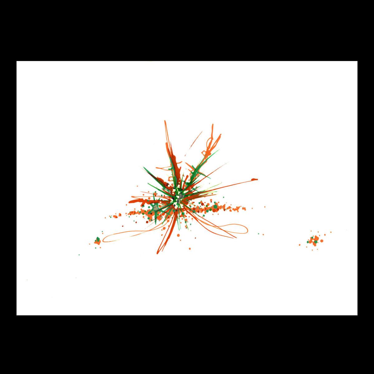 sans titre 
 2018-065. Acrylique sur papier Molotow. 29.7 x 21 cm. 
2018 – Dominique Vial