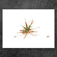 sans titre 
 2018-065. Acrylique sur papier Molotow. 29.7 x 21 cm. 
2018 – Dominique Vial