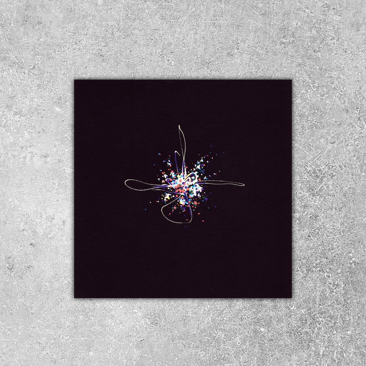 sans titre 
 2018-069. Acrylique sur papier Black Black Fabriano. 20 x 20 cm. 
2018 – Dominique Vial