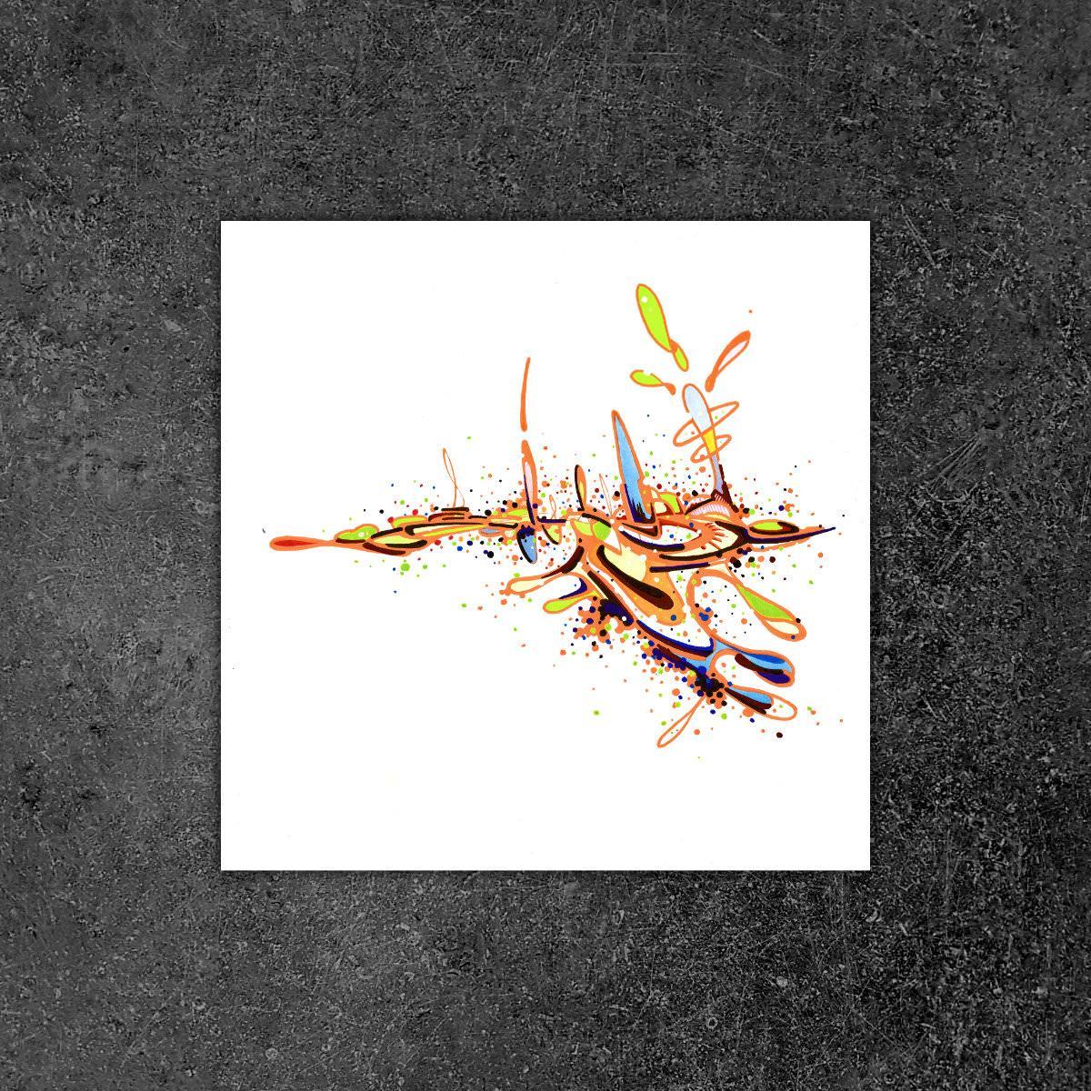 sans titre 
 2018-074. Acrylique sur papier White White Fabriano. 20 x 20 cm. 
2018 – Dominique Vial