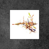 sans titre 
 2018-074. Acrylique sur papier White White Fabriano. 20 x 20 cm. 
2018 – Dominique Vial