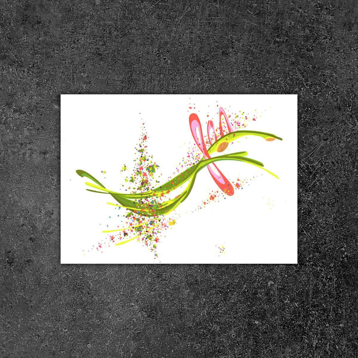 sans titre 
 2018-075. Acrylique sur papier Molotow. 29.7 x 21 cm. 
2018 – Dominique Vial