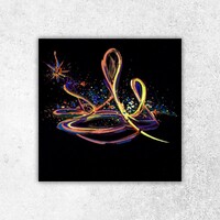 sans titre 
 2018-076. Acrylique sur papier Black Black Fabriano. 20 x 20 cm. 
2018 – Dominique Vial