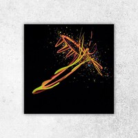 sans titre 
 2018-077. Acrylique sur papier Black Black Fabriano. 20 x 20 cm. 
2018 – Dominique Vial