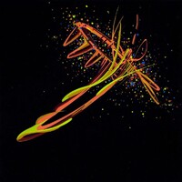 sans titre 
 2018-077. Acrylique sur papier Black Black Fabriano. 20 x 20 cm. 
2018 – Dominique Vial