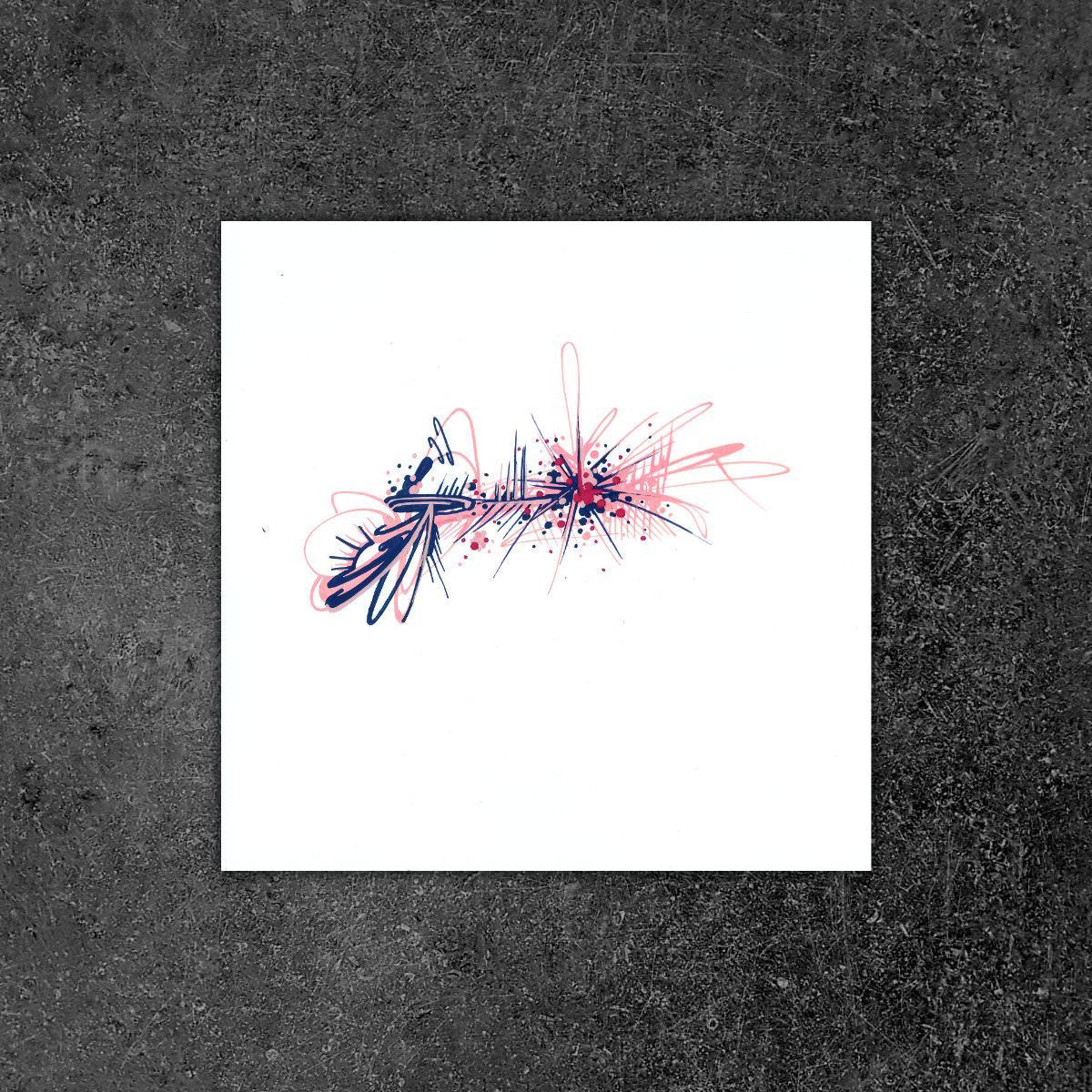 sans titre 
 2018-080. Acrylique sur papier White White Fabriano. 20 x 20 cm. 
2018 – Dominique Vial