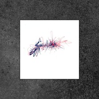 sans titre 
 2018-080. Acrylique sur papier White White Fabriano. 20 x 20 cm. 
2018 – Dominique Vial