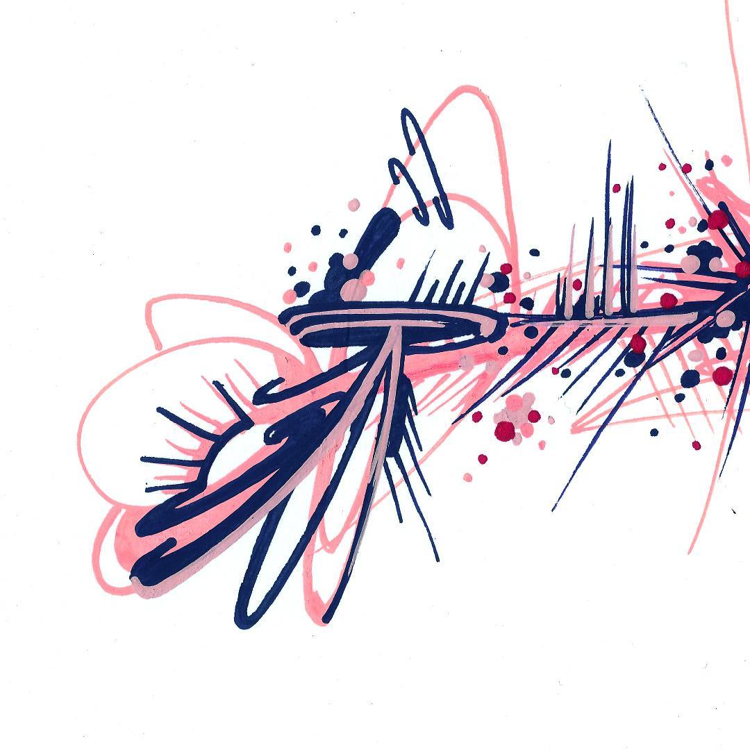 sans titre 
 2018-080. Acrylique sur papier White White Fabriano. 20 x 20 cm. 
2018 – Dominique Vial