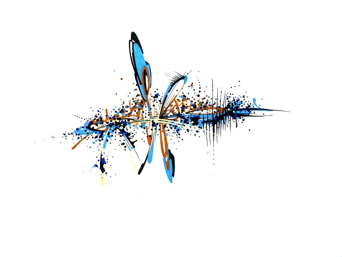 sans titre 
 2018-083. Acrylique sur papier White White Fabriano. 32 x 24 cm. 
2018 – Dominique Vial