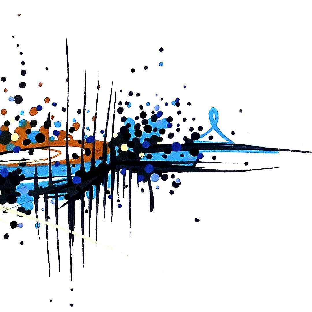 sans titre 
 2018-083. Acrylique sur papier White White Fabriano. 32 x 24 cm. 
2018 – Dominique Vial