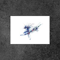 sans titre 
 2018-085. Acrylique, encre à alcool sur papier White White Fabriano. 32 x 24 cm. 
2018 – Dominique Vial