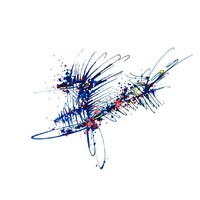 sans titre 
 2018-085. Acrylique, encre à alcool sur papier White White Fabriano. 32 x 24 cm. 
2018 – Dominique Vial